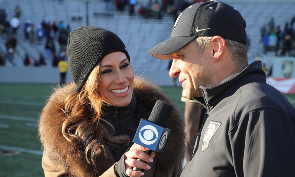 CBS Sports Network Army sideline reporter and FOX-5 sports anchor Tina Cerv...